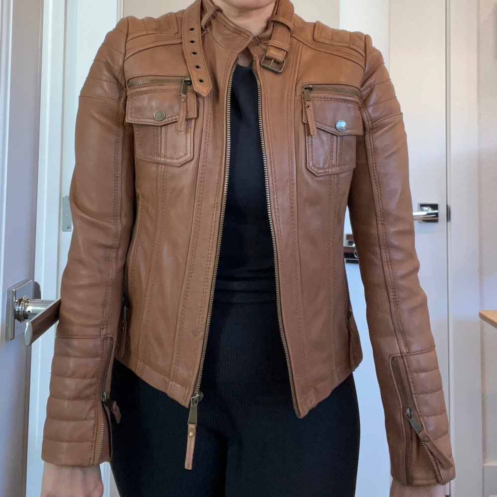 Michael Kors Bundle! Leather jacket and watch!